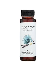 Madhava Honey Organic Agave Nectar - Vanilla - Case of 6 - 11.75 Fl oz.