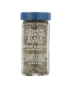 Morton and Bassett - Seasoning - Course Ground Black Pepper - Case of 3 - 2.1 oz.