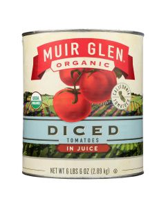 Muir Glen Organic Diced Tomatoes - Case of 6 - 102 oz