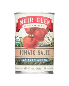 Muir Glen Tomato Sauce No Salt Added - Tomato - Case of 12 - 15 Fl oz.