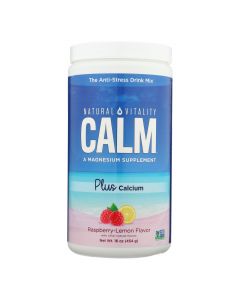 Natural Vitality Natural Calm Plus Calcium Raspberry-Lemon - 16 oz