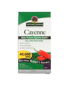 Nature's Answer - Cayenne Pepper Fruit - 90 Vegetarian Capsules