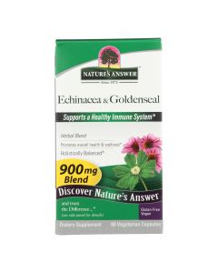 Nature's Answer - Echinacea and Goldenseal Root - 60 Vegetarian Capsules