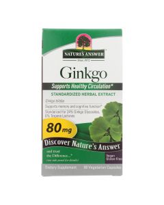 Nature's Answer - Ginkgo Leaf Extract - 60 Vegetarian Capsules