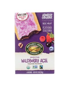 Nature's Path Organic Frosted Toaster Pastries - Wildberry Acai - Case of 12 - 11 oz.