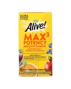 Nature's Way - Alive! Max3 Daily Multi-Vitamin - Max Potency - 60 Tablets