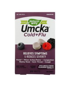 Nature's Way - Umcka Cold Plus Flu Berry - 20 Chewables