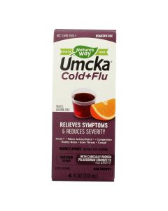 Nature's Way - Umcka Cold and Flu Sugar-Free Syrup Orange - 4 fl oz
