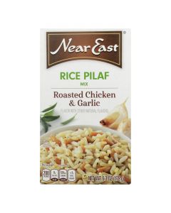 Near East Rice Pilaf Mix - Chicken and Garlic - Case of 12 - 6.3 oz.