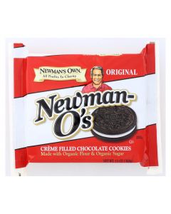 Newman's Own Organics Creme Filled Cookies - Chocolate - Case of 6 - 13 oz.