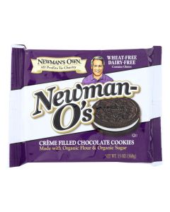 Newman's Own Organics Creme Filled Cookies - Vanilla - Case of 6 - 13 oz.