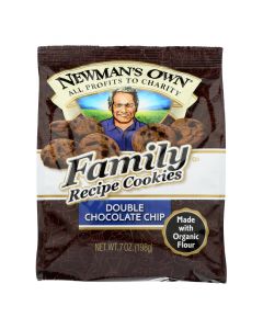 Newman's Own Organics Double Chocolate Chip Cookies - Organic - Case of 6 - 7 oz.