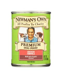 Newman's Own Organics Organic Dog Food Can - Chicken - Case of 12 - 12.7 oz.