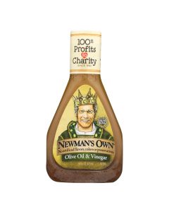Newman's Own Red Wine Dressing - Vinegar and Olive Oil - Case of 6 - 16 Fl oz.