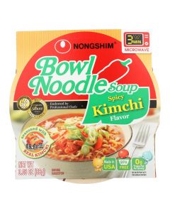 Nong Shim Kimchi Cup - Vegan - Case of 12 - 3.03 oz.