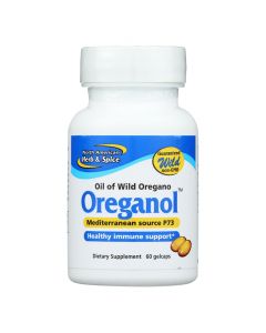 North American Herb and Spice Oreganol Oil of Wild Oregano - 60 Gelatin Capsules