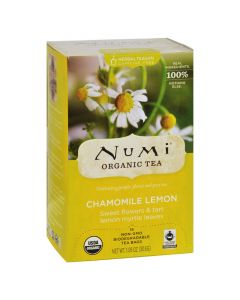 Numi Organic Tea Caffeine Free Chamomile Lemon - 18 Tea Bags - Case of 6