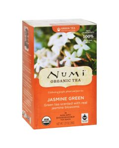 Numi Organic Tea Jasmine Green - 18 Tea Bags - Case of 6