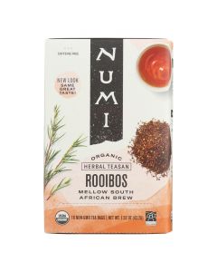 Numi Red Mellow Bush Rooibos Tea - 18 Tea Bags - Case of 6
