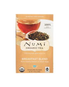 Numi Tea Black Tea - Breakfast Blend - Case of 6 - 18 Bags
