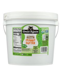 Once Again Organic Creamy Peanut Butter No Salt - Single Bulk Item - 9LB