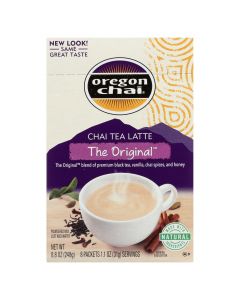 Oregon Chai Tea Latte Mix - The Original - Case of 6 - 8 Count