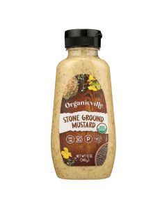 Organic Ville Organic Mustard - Stone Ground - Case of 12 - 12 oz.