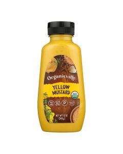 Organic Ville Organic Yellow - Mustard - Case of 12 - 12 oz.