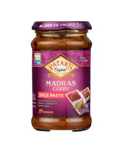 Pataks Curry Paste - Concentrated - Madras - Medium - 10 oz - case of 6