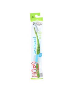 Preserve Adult Toothbrush in a Lightweight Pouch Soft - 6 Pack - Assorted Colors