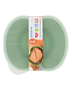Preserve Square Food Storage Set - Green - Case of 8 - 2 Packs