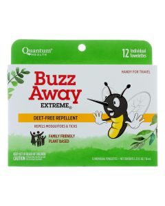 Quantum Research Buzz Away Towelettes - 12 pack
