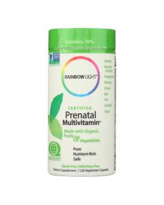 Rainbow Light Certified Organics Prenatal Multivitamin - 120 Vegetarian Capsules