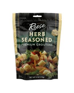 Reese Seasoned Premium Croutons - Case of 12 - 6 oz.