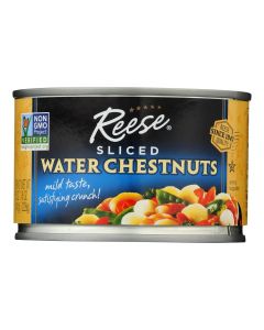Reese Water Chestnuts - Sliced - Case of 12 - 8 oz.