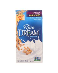 Rice Dream Original Rice Drink - Enriched Vanilla - Case of 8 - 64 Fl oz.