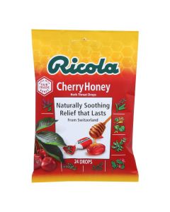 Ricola Herb Throat Drops Cherry Honey - 24 Drops - Case of 12