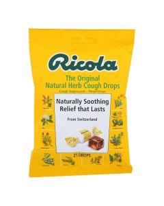 Ricola Herb Throat Drops Original - 21 Drops - Case of 12