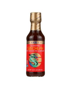 San - J Cooking Sauce - Szechuan - Case of 6 - 10 Fl oz.