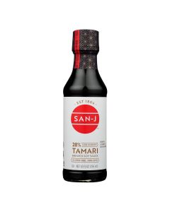 San - J Tamari Soy Sauce - Reduced Sodium - Case of 6 - 10 Fl oz.