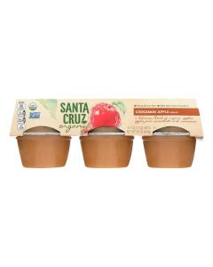 Santa Cruz Organic Apple Sauce - Cinnamon - Case of 12 - 4 oz.