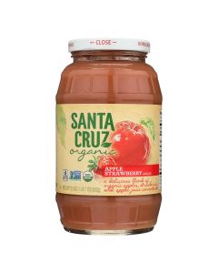 Santa Cruz Organic Apple Sauce - Strawberry - Case of 12 - 23 oz.