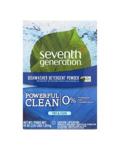 Seventh Generation Auto Dish Powder - Free and Clear - Case of 12 - 45 oz.