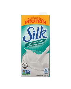 Silk Organic Soymilk - Unsweetened - Case of 6 - 32 Fl oz.