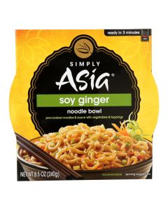 Simply Asia Noodle Bowl - Soy Ginger - Case of 6 - 8.5 oz.