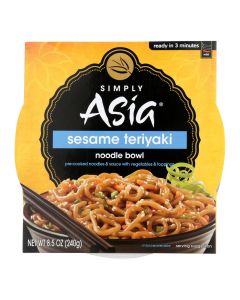 Simply Asia Sesame Teriyaki Noodle Bowl - Case of 6 - 8.5 oz.