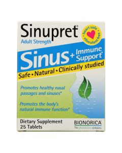 Sinupret Plus for Adults - 25 Tablets