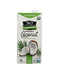 So Delicious Coconut Milk Beverage - Unsweetened - Case of 12 - 32 Fl oz.