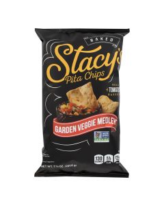 Stacy's Pita Chips Garden Veggie Medley Pita Chips - Veggie - Case of 12 - 7.33 oz.