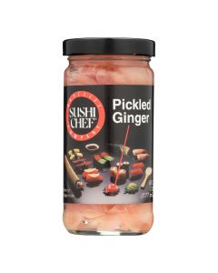 Sushi Chef Natural Pickled Ginger - Case of 12 - 6 oz.
